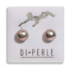Di-Perle oorknop met zoetwater parel licht-grijs 7-8 mm - 3160869