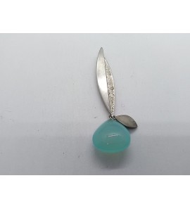 Sueno zilveren hanger met chalcedoon blauw - 3160804