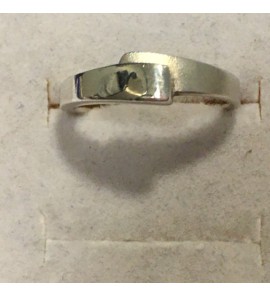 Zilveren ring fantasie mat/glans maat 15 - 3161152