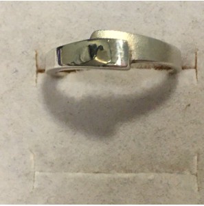 Zilveren ring fantasie mat/glans maat 15 - 3161152
