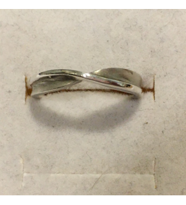 Zilveren ring fantasie mat/glans maat 15 - 3161157