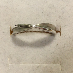 Zilveren ring fantasie mat/glans maat 15 - 3161157
