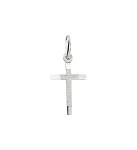 Zilver kruisje mat/glans 9x15 mm - 3161189