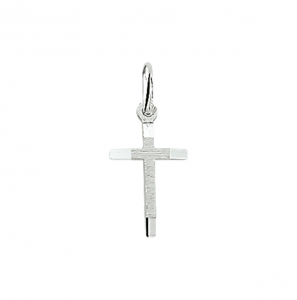 Zilver kruisje mat/glans 9x15 mm - 3161189