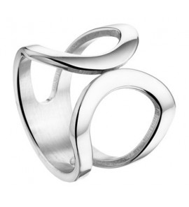 Stalen ring fantasie/open maat 17,75 - 3161378