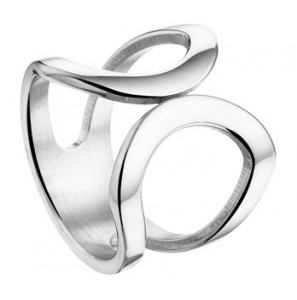 Stalen ring fantasie/open maat 17,75 - 3161378