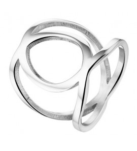 Stalen ring fantasie/open maat 17,75 - 3161379