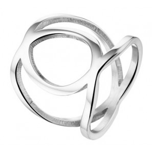 Stalen ring fantasie/open maat 17,75 - 3161379