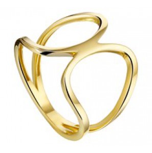 Geelgouden ring fantasie opengewerkt maat 17,5 - 3161386