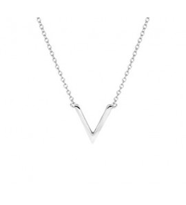 Zilveren ankercollier 1,2 mm RH met V-teken 41-45 cm - 3161493