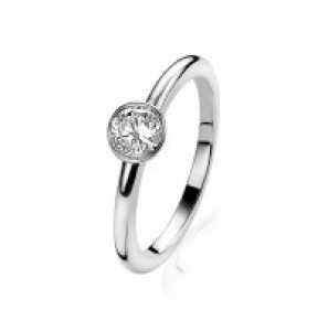 ZINZI zlv. aanschuifring met zirconia 6 mm mt 56 - 3161597