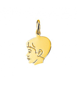 Goud kinderkopje gladhaar 15 mm jongen - 3161719