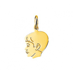 Goud kinderkopje gladhaar 15 mm jongen - 3161719