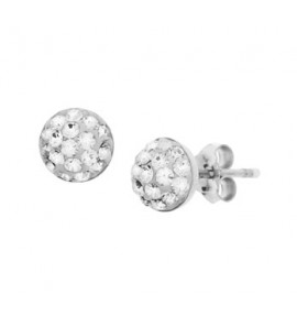 Zilveren oorknop RH met zirconia grijs 6 mm - 3161783