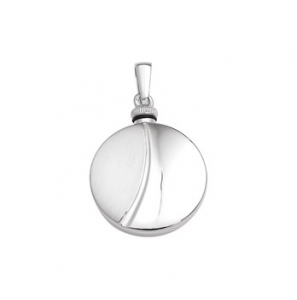 Zilveren urn hanger mat/glans rond - 3161786