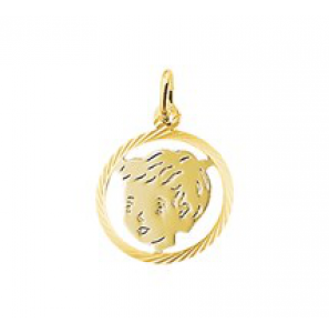 Goud kinderkopje piekhaar in rand 16 mm jongen - 3162100