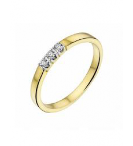 Eclat memoire ring geel met 3x0,03 crt briljant VS/SI - 3162101