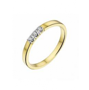 Eclat memoire ring geel met 3x0,03 crt briljant VS/SI - 3162101