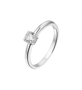 Zilver damesring RH met zirconia maat 16 - 3161897