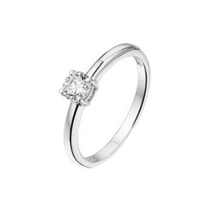 Zilver damesring RH met zirconia maat 16 - 3161897