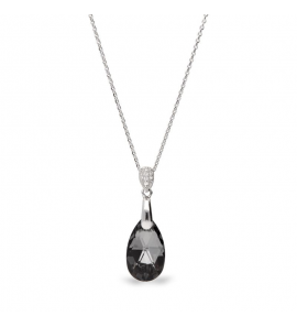 Spark Dainty Drop Necklace Silver Night - 3161949