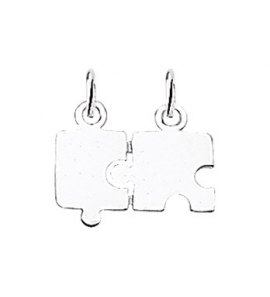 Zilveren graveerplaatje puzzelstukje - 3162040