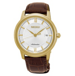 Seiko Presage heren automaat double / leer bruin 100m - 3162231