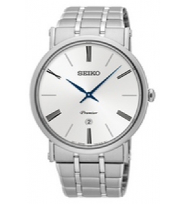 Seiko Premier heren staal bracelet wit WR - 3162225