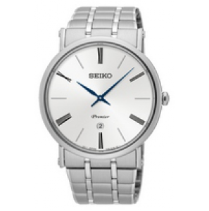 Seiko Premier heren staal bracelet wit WR - 3162225