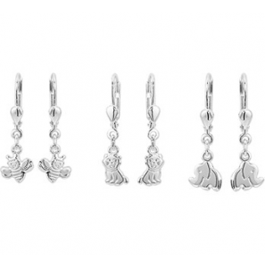 Zilver oorhangers dier - 3162266