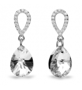 Spark Pear Drop Earrings Crystal - 3162432