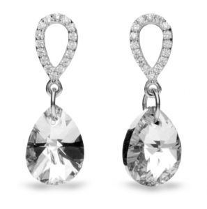 Spark Pear Drop Earrings Crystal - 3162432