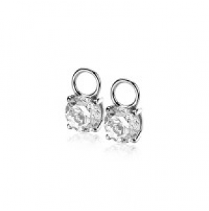 ZINZI zilveren creoolhangers rond met zirconia in chaton 7 mm - 3162510