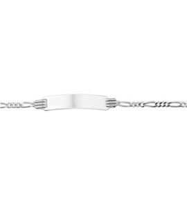 Zilveren plaatarmband figaro 11-13 cm - 3162543