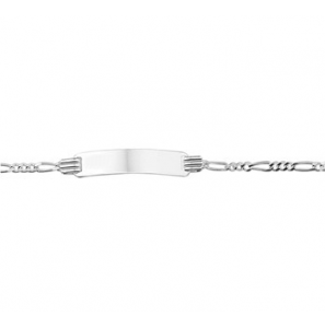 Zilveren plaatarmband figaro 11-13 cm - 3162543