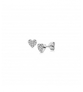 ZINZI zilveren oorknopje hartje met zirconia pavé gezet - 3162739