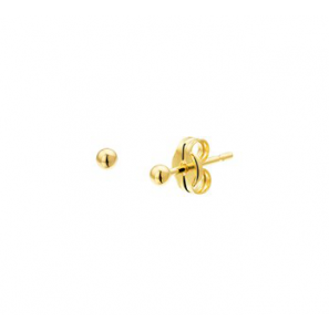 Geelgouden oorknop bolletje 2 mm - 3170142