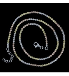 Sanjoya Lissabon collier 3 kleuren bolletjes 3 mm - 3162796