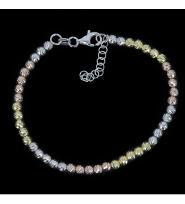 Sanjoya Lissabon armband 3 kleuren bolletjes - 3162797