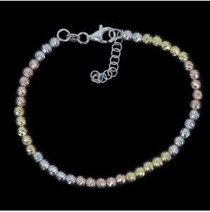 Sanjoya Lissabon armband 3 kleuren bolletjes - 3162797