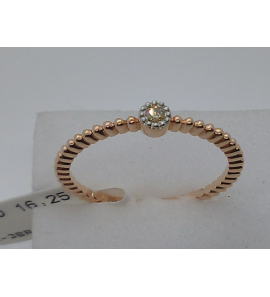 ID Rosé gouden aanschuifring bolletjes met 0,03 crt bruin briljant G-SI - 3163100