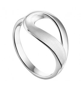 Zilveren ring RH mat/glans open maat 17,75 - 3163124