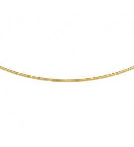 Geelgouden collier 1,25 mm omega rond,45 cm - 3162994