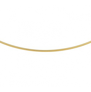 Geelgouden collier 1,25 mm omega rond,45 cm - 3162994