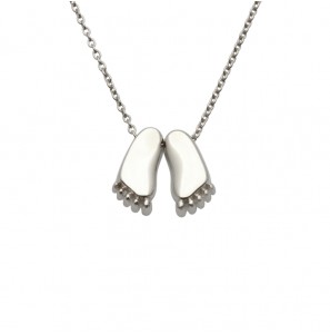 Minioro initials silver necklace two feet - 3163156