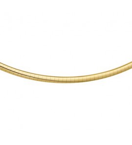 ZilGold collier 3,0 mm omega met zilveren kern (slotje/oogje 14 krt goud) 45 cm - 3162998