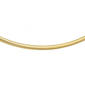 ZilGold collier 3,0 mm omega met zilveren kern (slotje/oogje 14 krt goud) 45 cm - 3162998