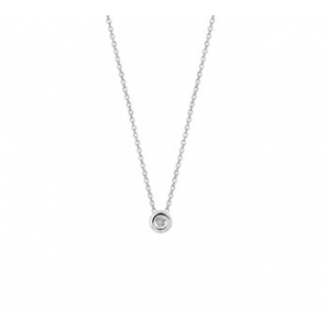 Witgouden collier anker met 0,01 briljant si 41-45 cm - 3163072