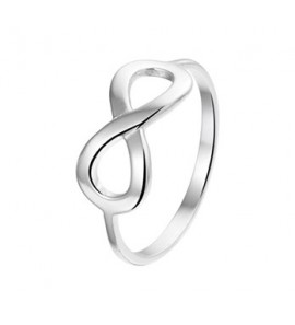 Zilveren ring RH met infinity maat 15¾ - 3163305