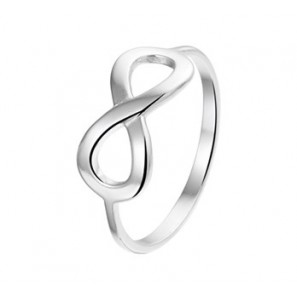 Zilveren ring RH met infinity maat 15¾ - 3163305